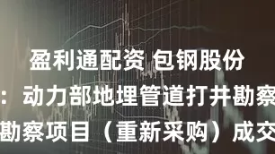 盈利通配资 包钢股份招标结果：动力部地埋管道打井勘察项目（重新采购）成交结果公示