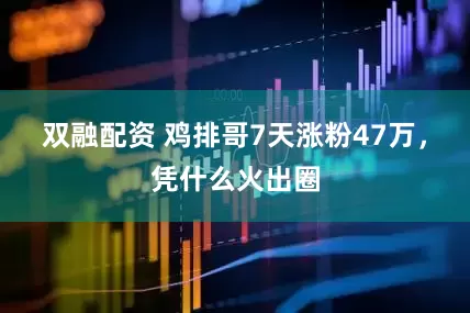 双融配资 鸡排哥7天涨粉47万，凭什么火出圈